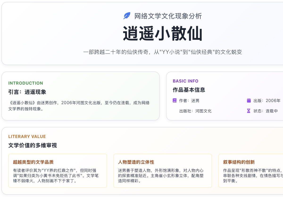 同人作品逍遥小散仙的网络文学文化现象分析